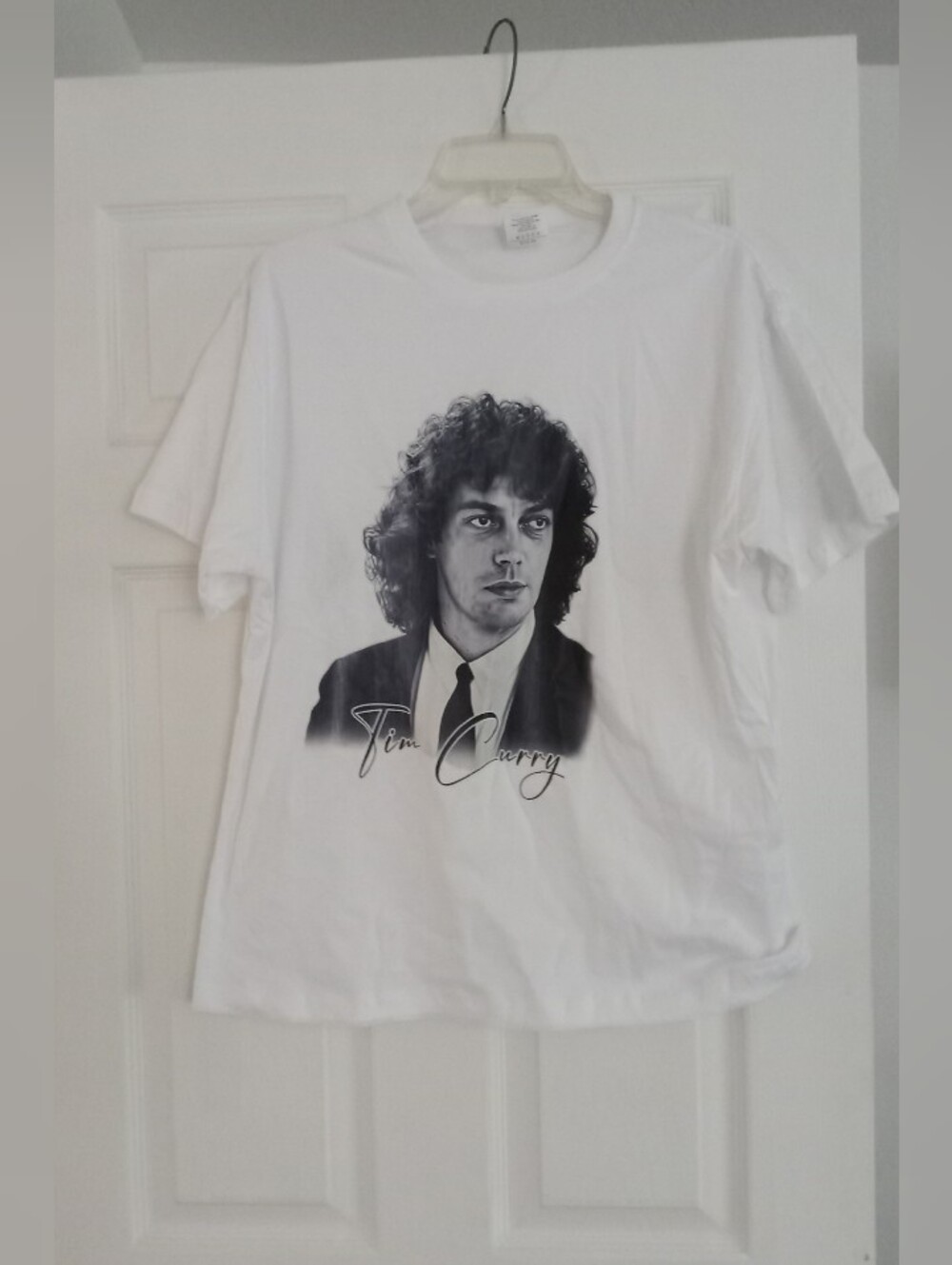 White Graphic Men's T-Shirt - Tim Curry Print XL NWOT
